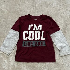 Garanimals Burgundy and Gray Long Sleeve Tee